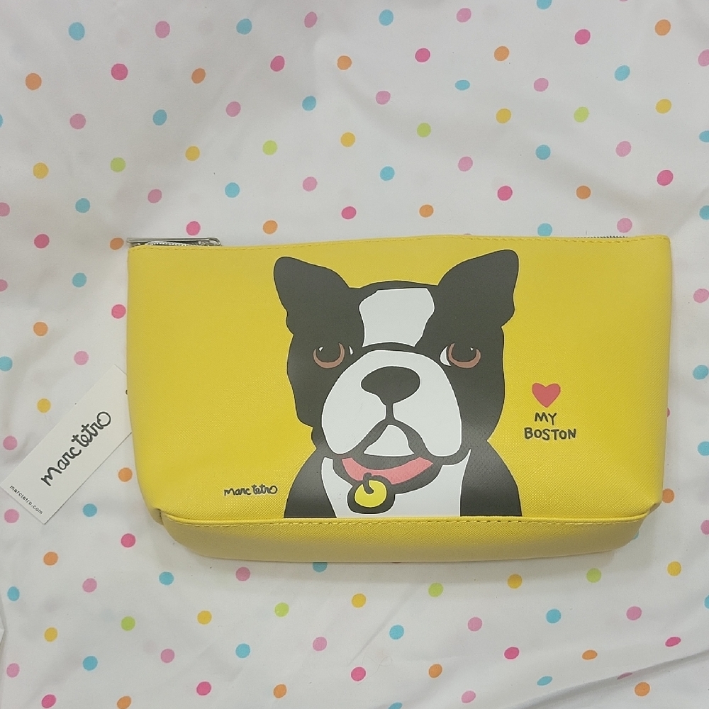 Marc Tetro My Boston Terrier Zippered Tote NWT